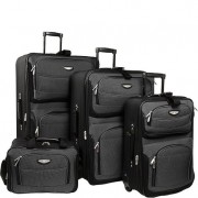 Amsterdam 4-Piece Softshell Deluxe Expandable Rolling Luggage Set