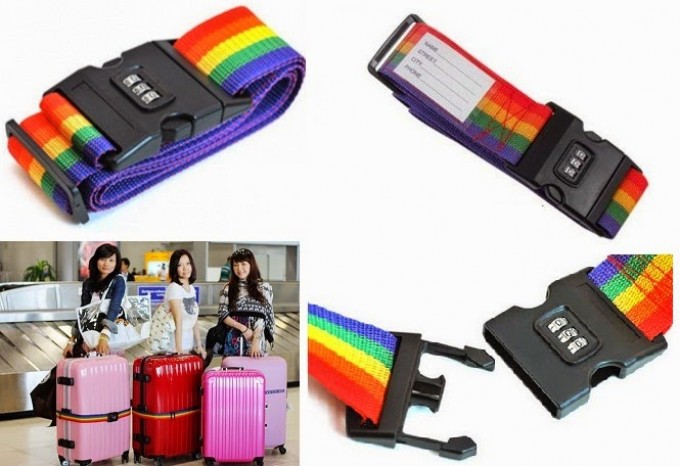 Tie a unique bandage around your suitcase